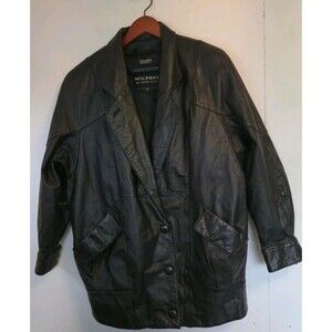 Wilsons Leather Jacket Mens M‎ Black Zipper Thinsulate Lined Coat Motorcycle